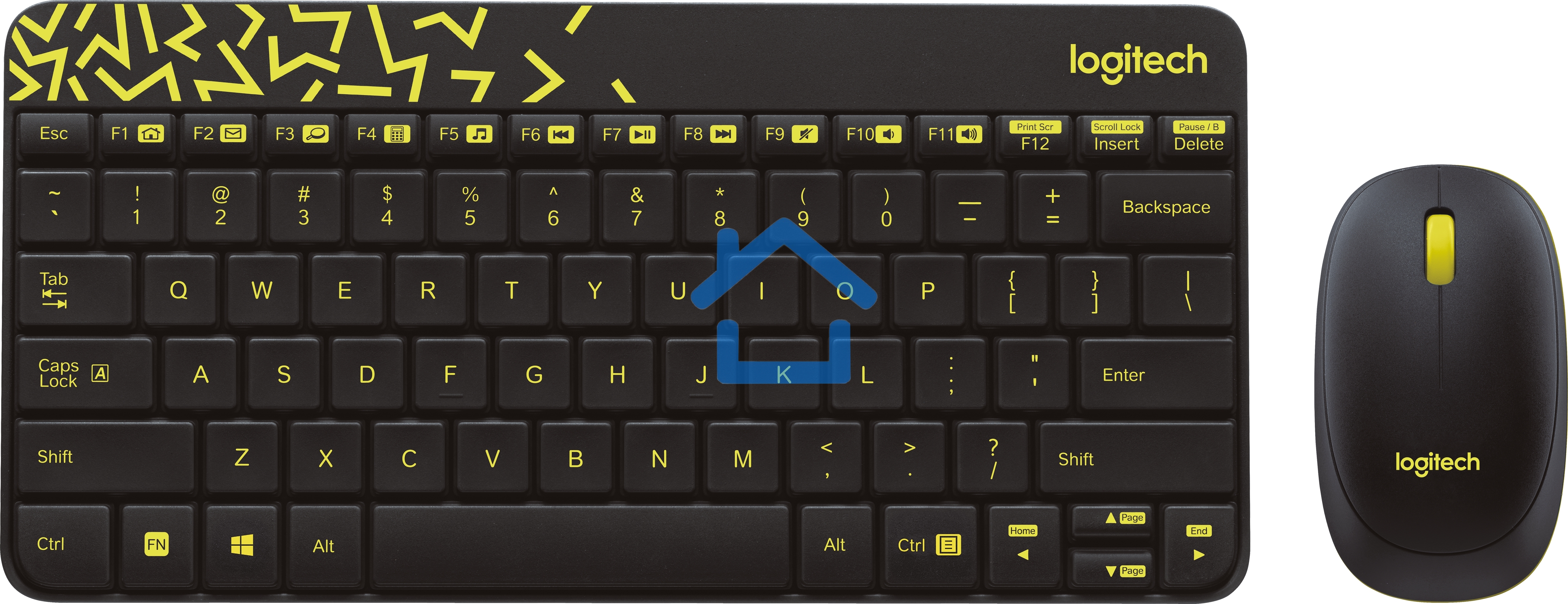 Клавиатура + мышь Logitech Wireless Desktop MK240 Nano Black Retail Combo