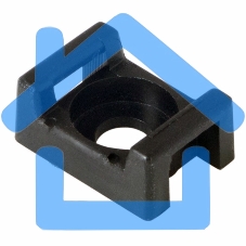 Площадка для крепления стяжки Rexant (ПС-2) 22x16 мм, черная, упаковка 10 шт.