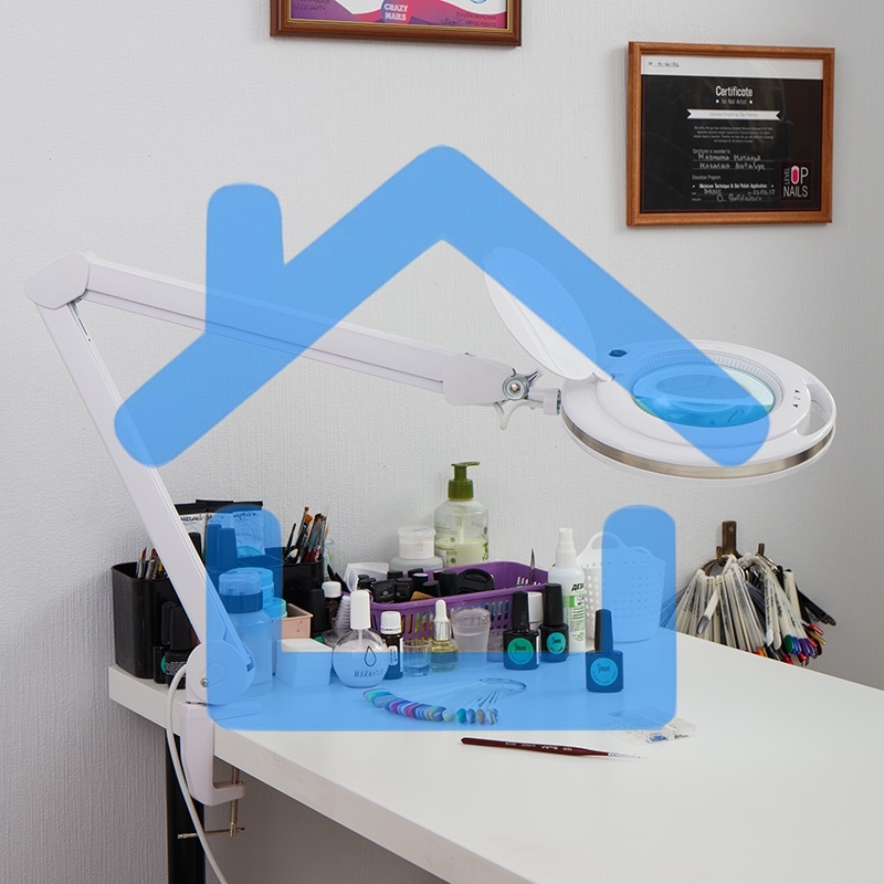 Лупа на струбцине Rexant, круглая, 3D, с подсветкой 60 LED, сенсорный регулятор яркости, белая 31-0531