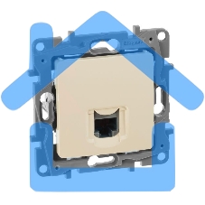 Розетка RJ45 кат. 5 UTP, сл. кость ETIKA