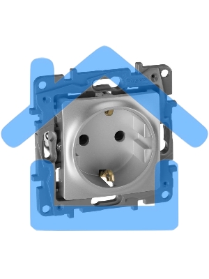 Розетка 2К+З, немецкий стандарт, винтовые зажимы, 16А, 250В~, Etika, алюминий Розетка 2К+З, немецкий стандарт, винтовые зажимы, 16А, 250В~, Etika, алюминий