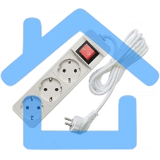 Удлинитель 3х3м с заземл. 16А IP20 3.5кВт с выкл. Союз 481S-8303