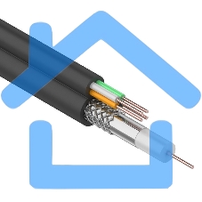 Кабель ККСВ-П+4х0,5 мм (бухта 100 м) черный Rexant