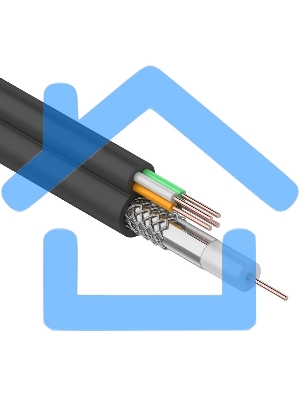 Кабель ККСВ-П+4х0,5 мм (бухта 100 м) черный Rexant