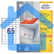 Этикетки Avery Zweckform 3666 A4 97x21.2мм 65шт на листе/70г/м2/100л./белый матовое самоклей. универсальная Этикетки Avery Zweckform 3666 A4 97x21.2мм 65шт на листе/70г/м2/100л./белый матовое самоклей. универсальная