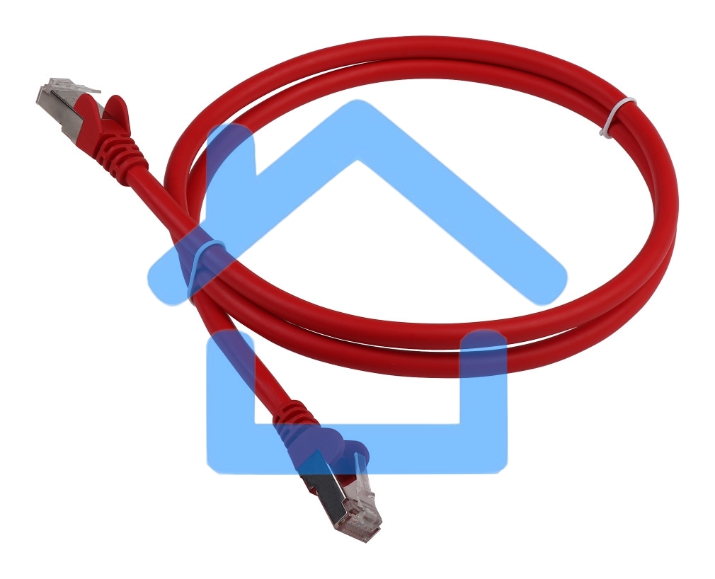 Патч-корд LANMASTER LSZH FTP кат.6, 1.0 м, красный