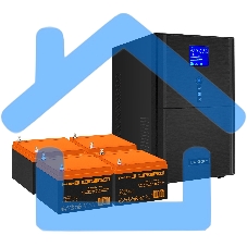 Комплект ИБП EX295991RUS + батарея 26Aч EX285663RUS 4шт (инвертор, синус, для котла) ExeGate SineTower SZ-5000.LCD.AVR.2SH.1C13.T.RJ.USB <5000VA/4000W, чистый синусоида, LCD дисплей, AVR, 2*Schuko+1*C13+клеммы, RJ45/11, USB, линейно-интерактивный, черный>