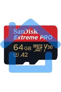 Карта памяти SanDisk Extreme Pro microSD UHS I Card 64GB for 4K Video on Smartphones, Action Cams & Drones 200MB/s Read, 90MB/s Write, Lifetime Warranty