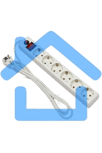 Сетевой фильтр Гарнизон ECL-6-W-1.8, 6р, 10А, 1.8м, ур.защиты 4, белый, пакет