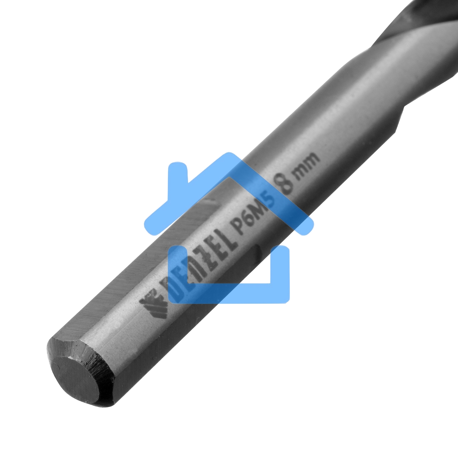 Сверло спиральное по металлу 8 x 117мм, Р6М5, Golden Tip, многогранная заточка Denzel