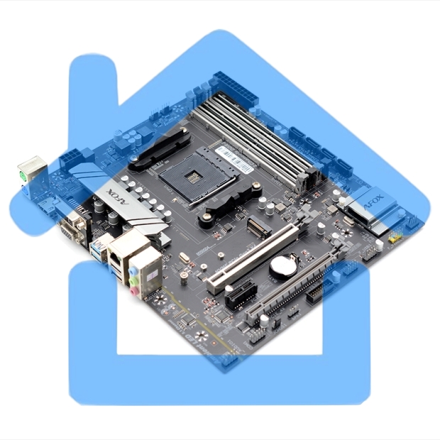 Материнская плата AFOX B550D4-MA5-V2, AM4, AMD B550, 4xDDR4, 4xSATA, 1xM.2, 1xPCIe 4.0 x16, 1xPCIe 4.0 x4, 1xPCIe x1, 1xHDMI, 1xD-Sub, 1xDVI, 1x 1Gb LAN, 4xUSB-A 3.0, 2xUSB 2.0, 3x3.5 мм, 5.1, mATX