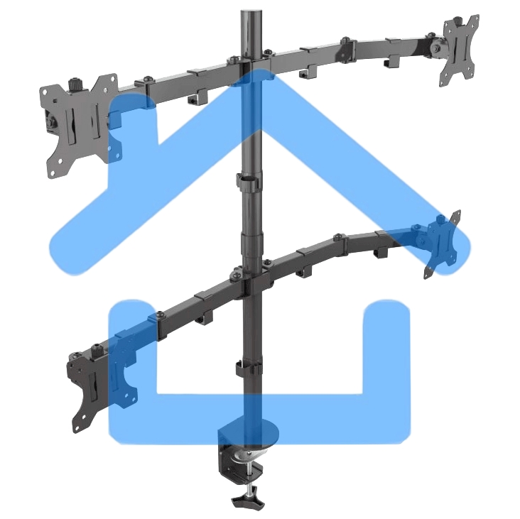 Кронштейн ONKRON D421E для четырех мониторов 13