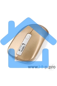 Мышь беспроводная Gembird MUSW-400-G золотой, 1600 dpi, радиоканал, USB, кнопки - 4