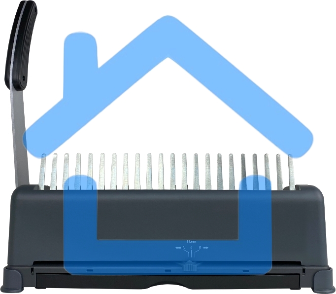 Переплетчик ГЕЛЕОС БП-12 на пластиковую пружину, А4, ручная перфорация 12 листов, переплет макс до 500 л., глубина перфорации 3,5-5,5 мм