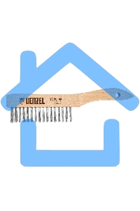 Щетка зачистная Denzel 5-и рядная, прямая проволока из нержавеющей стали с деревянной ручкой, EFP