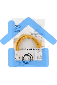 Патч-корд медный UTP Cablexpert PP10-1.5M/Y кат.5e, 1.5м, литой, многожильный (желтый)