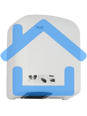 Электросушитель для рук PUFF 165 1.65кВт белый ABS пластик