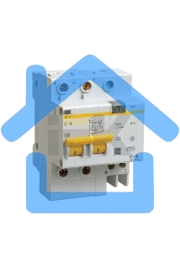 Выключатель автоматический дифференциального тока 2п C 63А 30мА тип AC 4.5кА АД-12 ИЭК MAD10-2-063-C-030