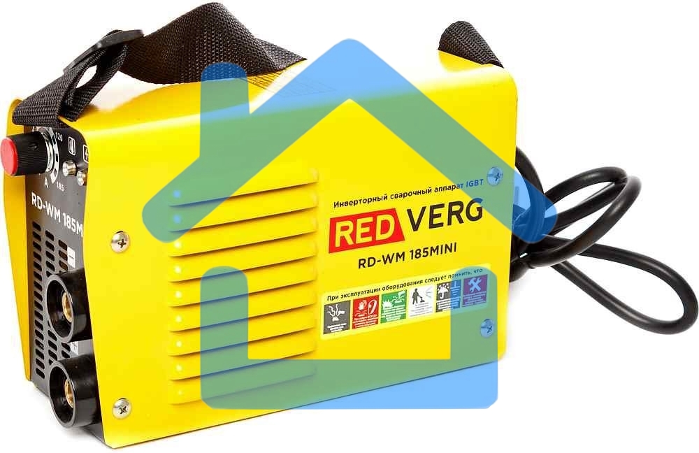 Сварочный аппарат RD-WM 185MINI. 220/50Гц, 6,6кВа, макс. 30А, диапазон св. тока 20-185А, раб. напр. 27,4, электрод 1,6-4,0