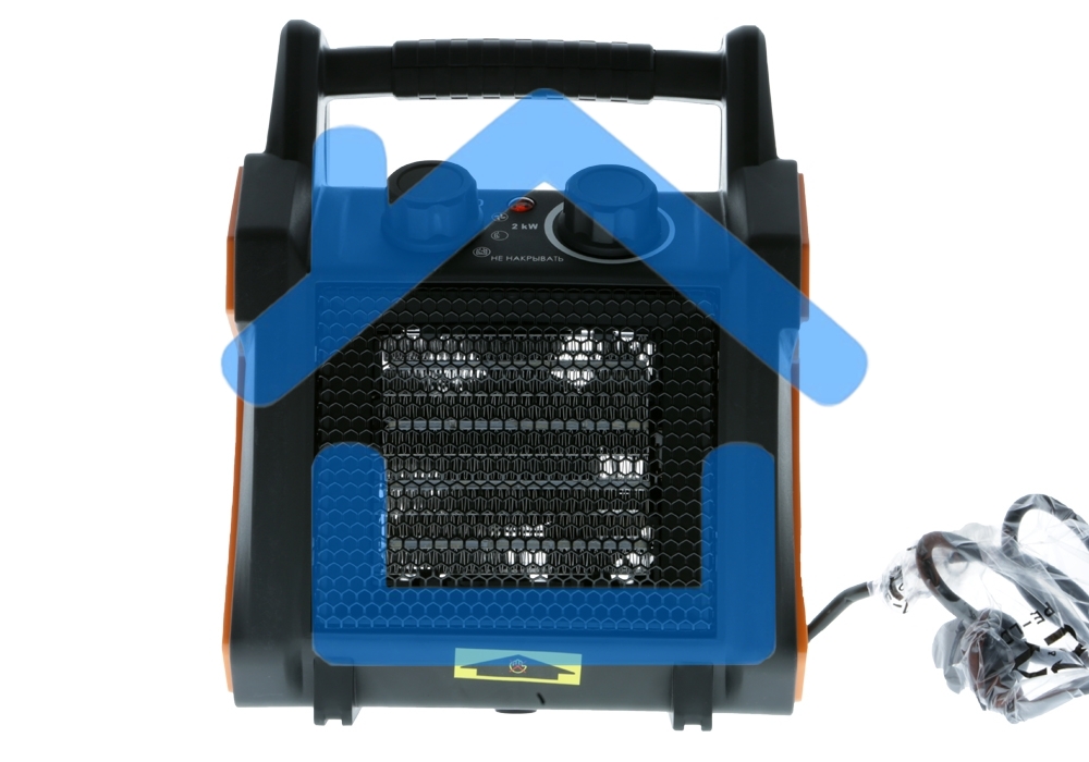 Тепловентилятор Sturm! FH2034CQ, черный/оранжевый, 2000 Вт, 20 м2, термостат