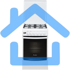 Плита комбинированная Gefest ПГЭ 5102-03 белый, конфорок 4 газовых, духовка 55 л, 50 см x 85 см x 58.5 см