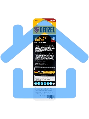 Сверло спиральное по металлу Denzel 8 x 117мм, Р6М5, Golden Tip, многогранная заточка