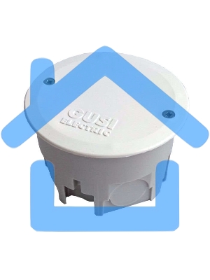 Коробка распр. СП круглая 68х45 IP30 для сплошных стен сер. ГУСИ С3В70К Евро