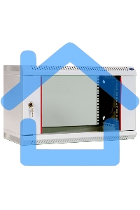 Шкаф телеком. настенный разборный 6U (600х520) дверь стекло (ШРН-Э-6.500) (1 коробка)