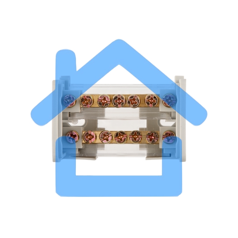 Шина на DIN-рейку в корпусе (кросс-модуль) 2х7 Rexant