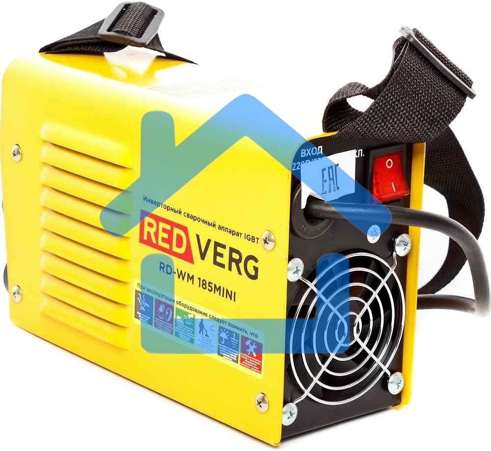 Сварочный аппарат RD-WM 185MINI. 220/50Гц, 6,6кВа, макс. 30А, диапазон св. тока 20-185А, раб. напр. 27,4, электрод 1,6-4,0