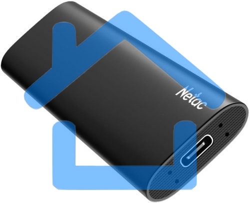 Внешний SSD Netac Z SLIM, 500 GB, USB 3.2 Gen 2 Type-C, R/W 550/480, черный