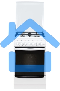 Плита комбинированная Gefest ПГЭ 5102-02 белый, конфорок 4 газовых, духовка 55 л, 50 см x 85 см x 58.5 см