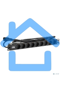 Блок распределения питания ITK алюминевый профиль PH22-9D2 гор.размещ. 9xSchuko базовые 10A C14 2м