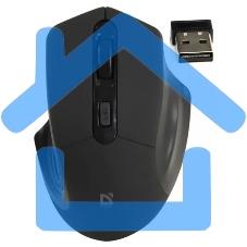 Мышь беспроводная Defender Datum MB-345 черный, 1600 dpi, радиоканал, USB, кнопки - 4