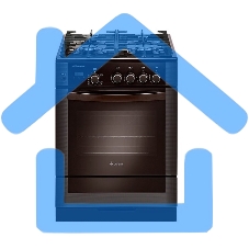 Плита газовая Gefest ПГ 6500-03 0045 коричневый, конфорок 4 шт, духовка 52 л, 60 см x 85 см x 60 см