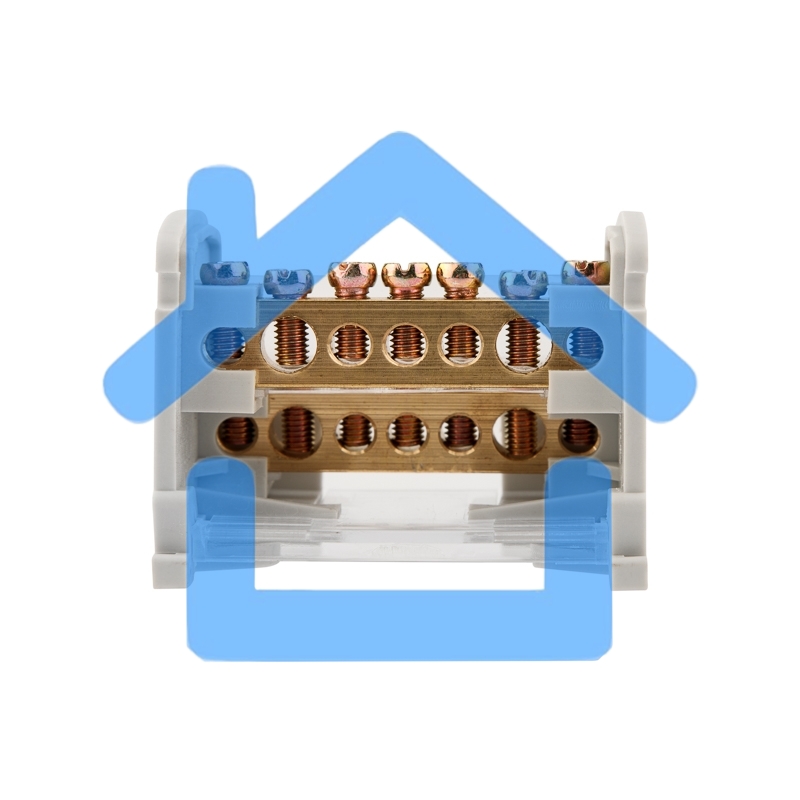 Шина на DIN-рейку в корпусе (кросс-модуль) 2х7 Rexant