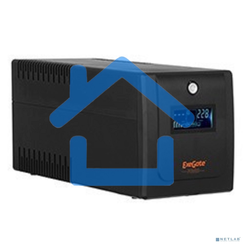 Источник бесперебойного питания ExeGate EP285586RUS SpecialPro Smart LLB-600.LCD.AVR.C13 600VA/360W, LCD, AVR, 4*IEC-C13, черный