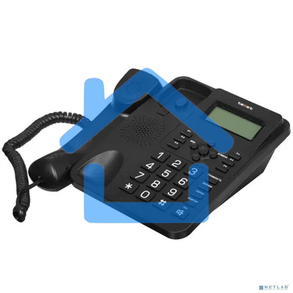 Телефон проводной teXet TX-265 черный