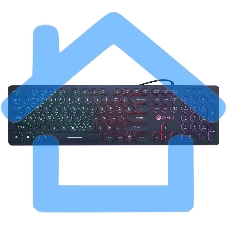 Клавиатура Oklick 420MRL черный USB slim Multimedia LED