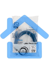 Патч-корд медный UTP Cablexpert PP10-2M/B кат.5e, 2м, литой, многожильный (синий)