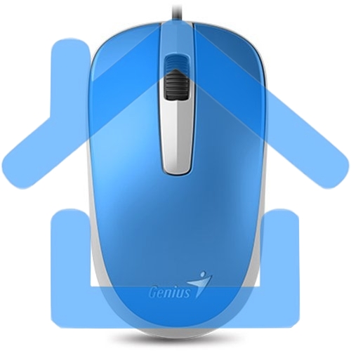 Мышь проводная Genius DX-120 голубой, 1000 dpi, USB, кнопки - 3