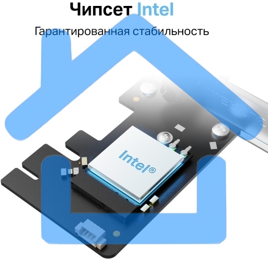 Сетевой адаптер Wi-Fi + Bluetooth Mercusys MA80XE AX3000 PCI Express (ант.внеш.несъем.) 2ант.