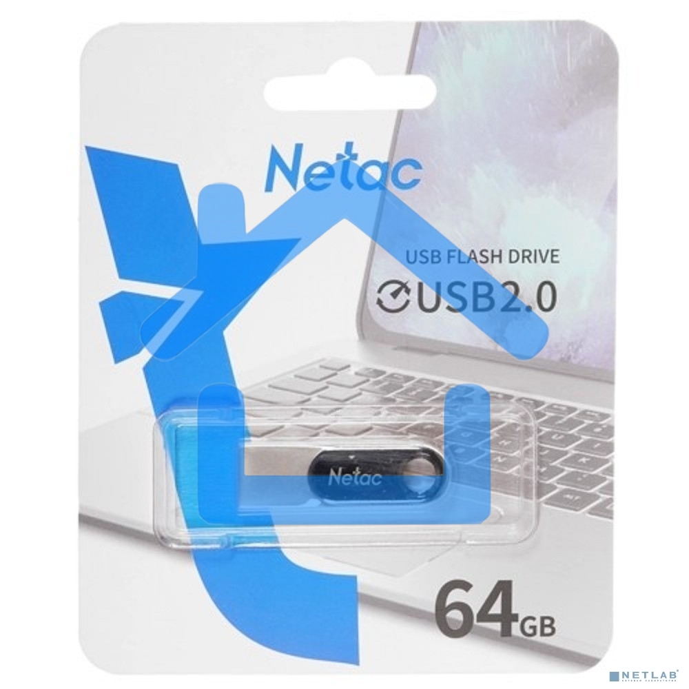 Флешка USB R/W Netac U278 64Gb <NT03U278N-064G-20PN>, USB2.0, металлическая матовая