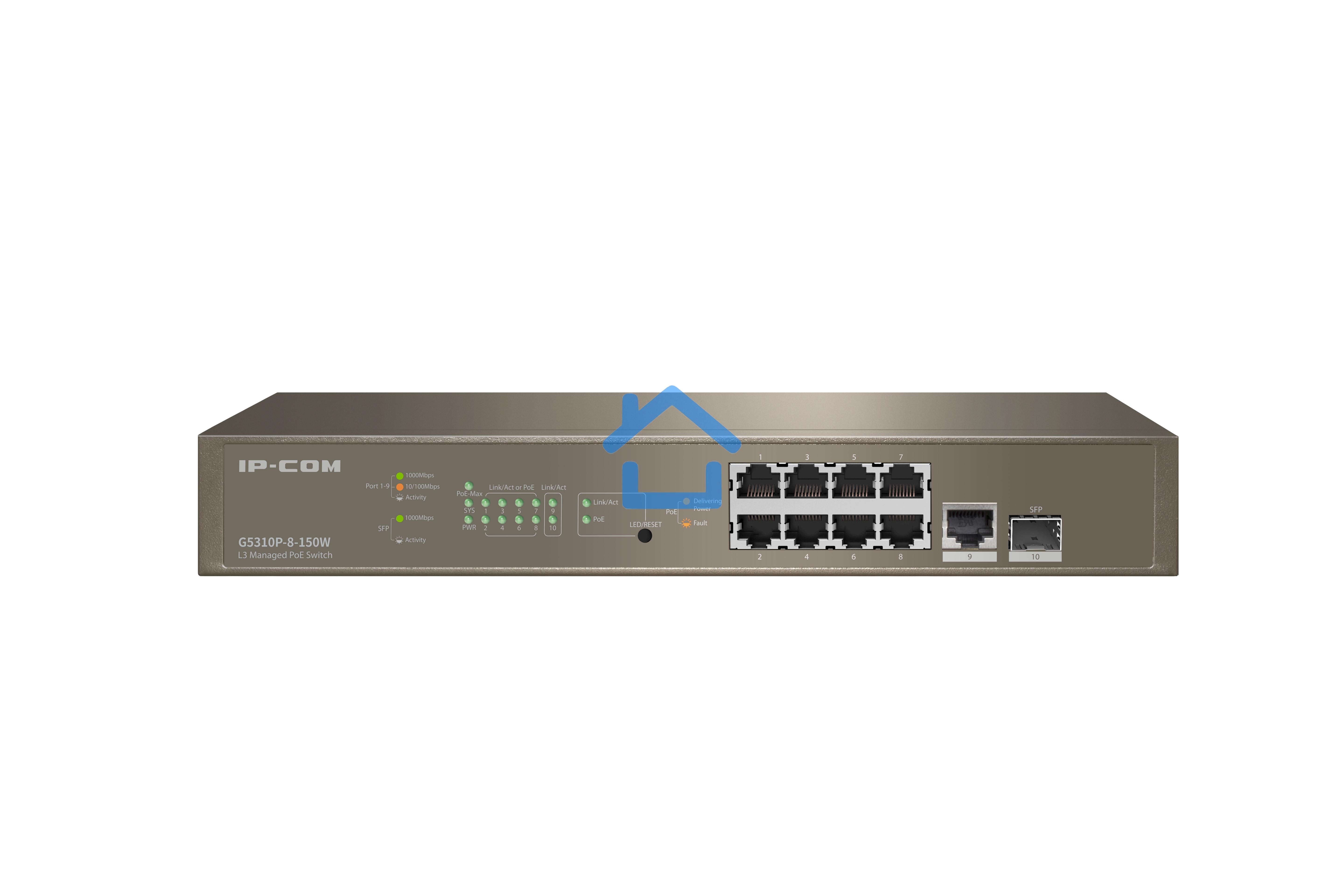 Коммутатор Tenda 8PORT 1000M POE G5310P-8-150W IP-COM