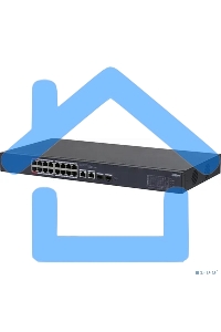 Коммутатор Dahua DH-CS4218-16ET-135 (L2) 16x100Мбит/с 2xКомбо (1000BASE-T/SFP) 16PoE 135W управляемый
