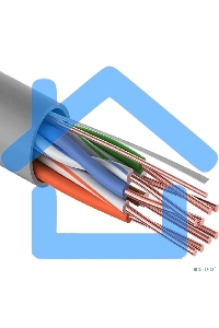 Кабель UTP PROconnect 4PR 24AWG, CU (медь), CAT5E, 100 МГц, PVC, серый, бухта 100 м