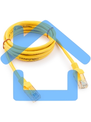 Патч-корд медный UTP Cablexpert PP10-2M/Y кат.5e, 2м, литой, многожильный (желтый)