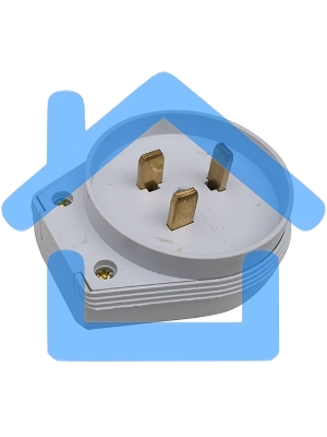 Вилка Rexant ВШ для электрической плиты 32 А, 250 В, 2Р+РЕ белая