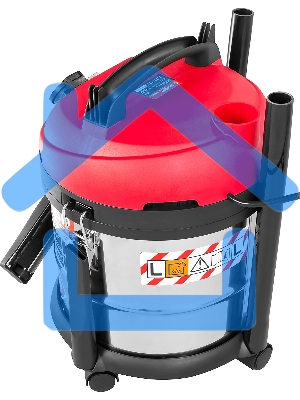 Строительный пылесос ЗУБР МАСТЕР ПУ-20-1400 М3 серый/красный, 1400 Вт, уборка сухая/влажная/выдув, пылесборник мешок/контейнер, 20 л