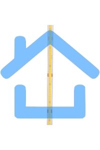 Лента светодиодная 24В, COB 8Вт/м, 320 LED/м, 6500K, 8мм, 5м, IP20 Rexant